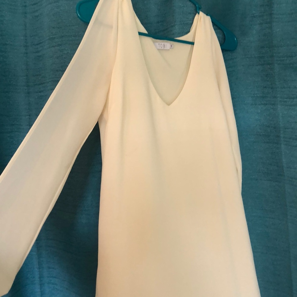 White “genie sleeve” dress